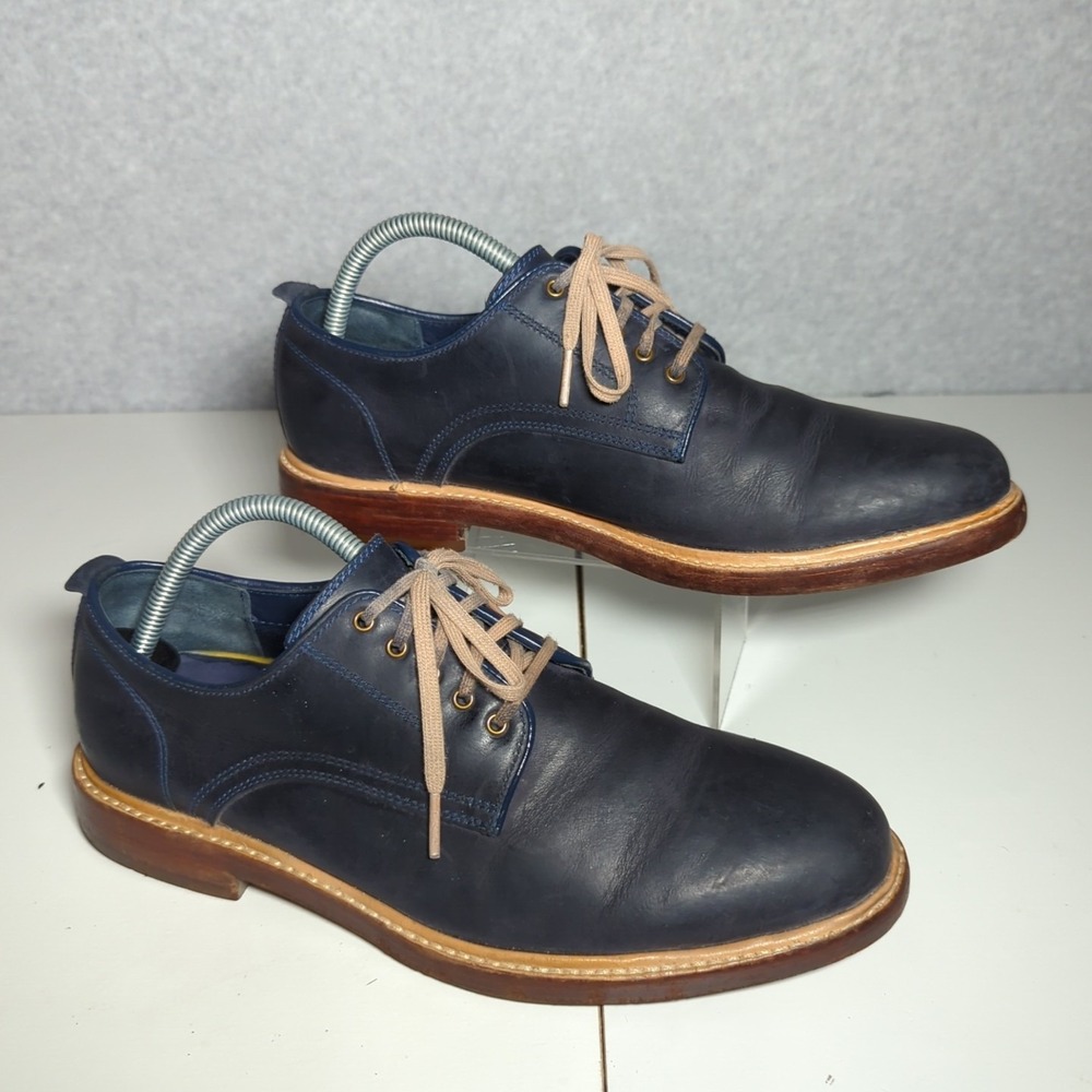 Cole Haan Tyler‎ Grand Blue Leather Oxford Shoes Size 9 Men's C25106 Preppy